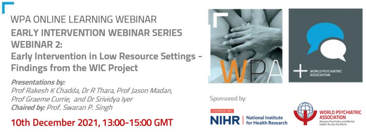 Last Chance to Register for the WPA Early Intervention Webinar 2