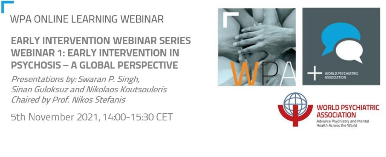 Registration now open for the new WPA online learning webinar on: Early Intervention