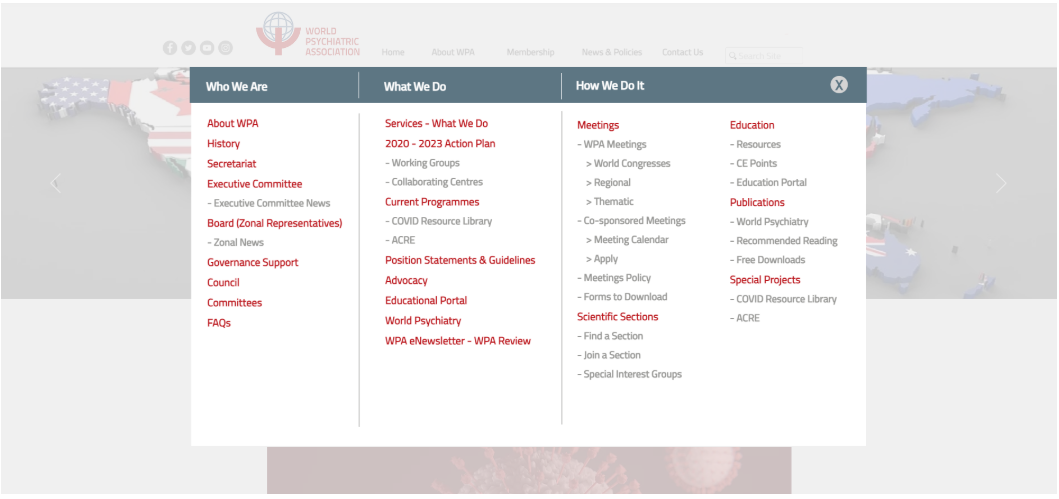 New WPA Website Navigation